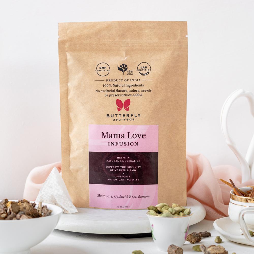 Buy Butterfly Ayurveda Mama Love Infusion - 20 Tea Bags (40g) at Best Price Online