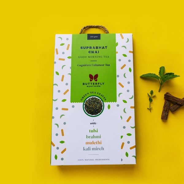 Buy Butterfly Ayurveda Suprabhat Chai – Kapha balancing green tea at Best Price Online