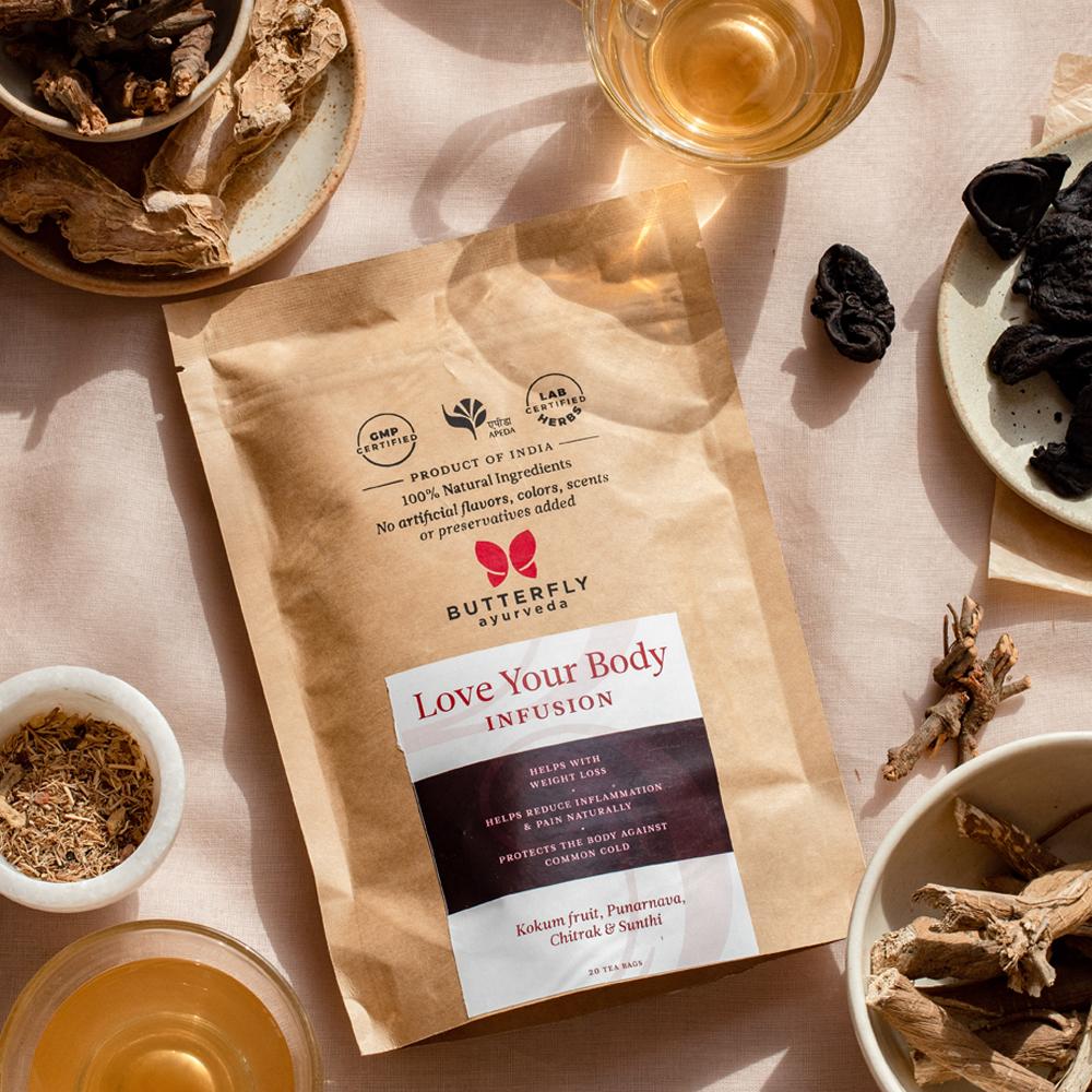 Butterfly Ayurveda Love Your Body Infusion for Weight Loss 20 Tea Bags (40g)