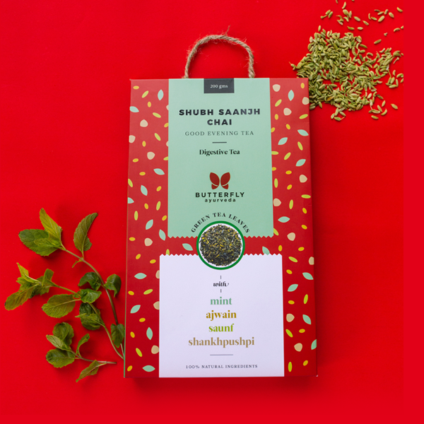 Buy Butterfly Ayurveda Shubh Saanjh Chai – Vata balancing tea at Best Price Online