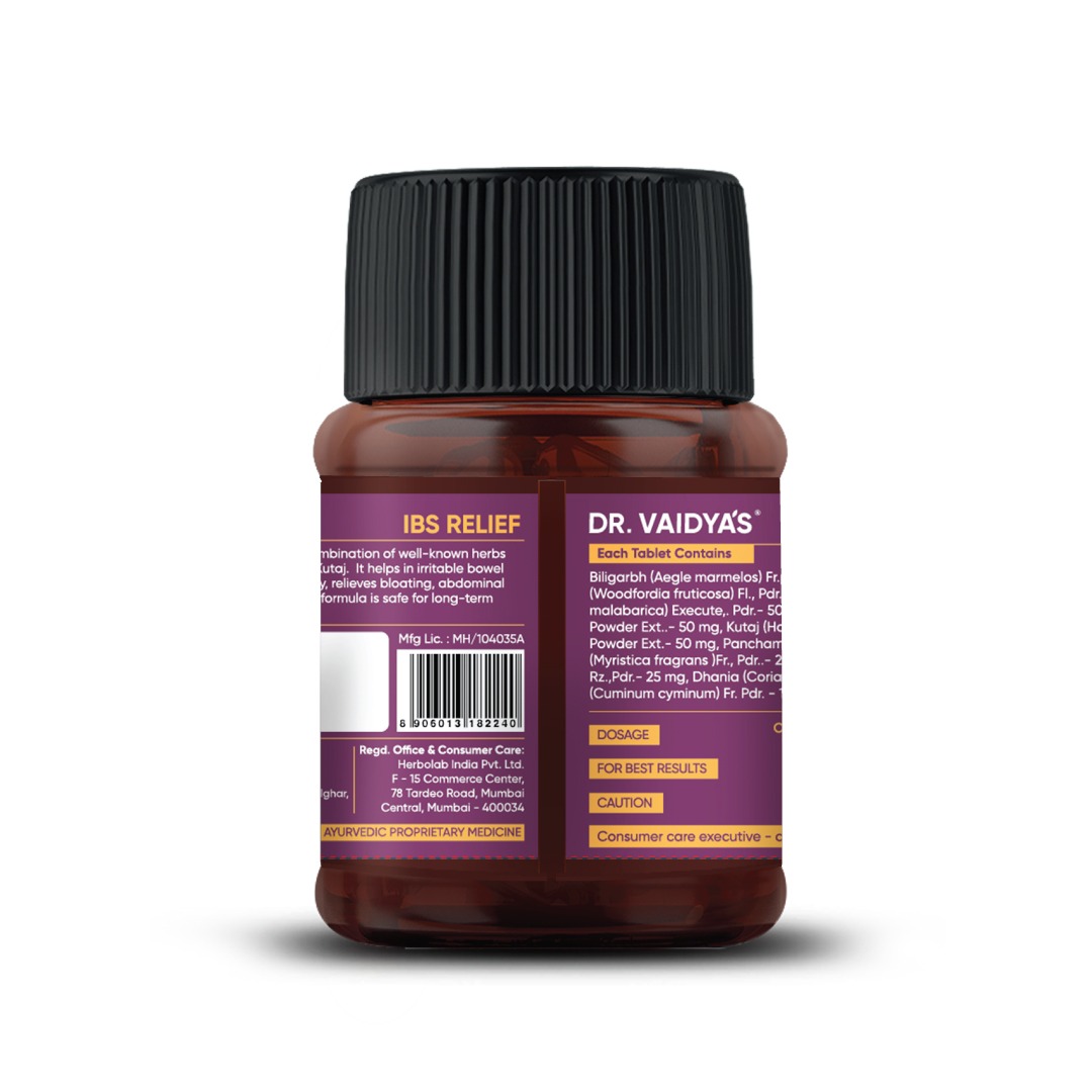 Dr Vaidya's IBS Relief - 30 Tablets
