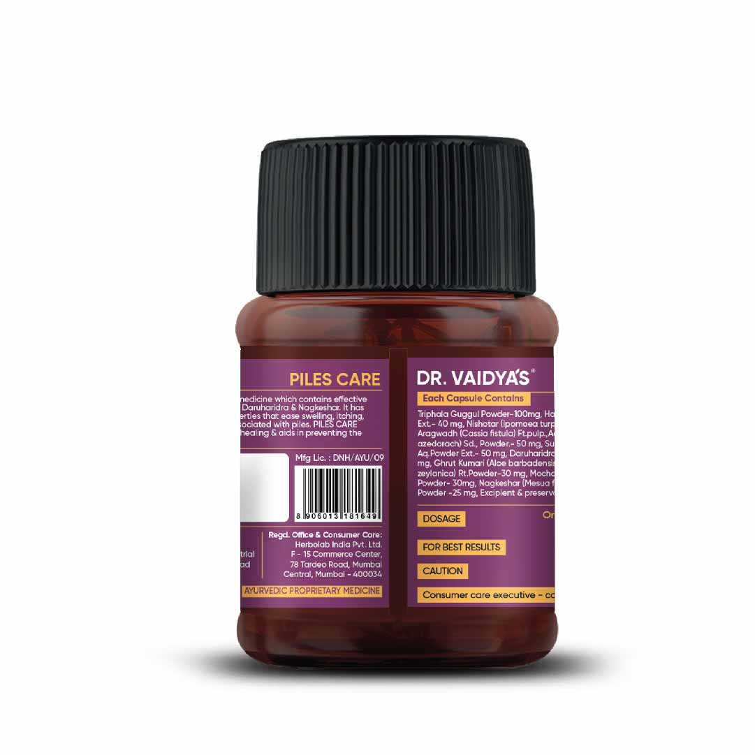 Dr Vaidya's Piles Care -30 Capsules