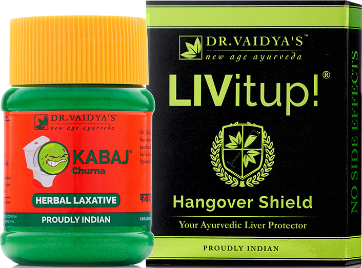 Dr Vaidya - Constipation Pack (Kabaj Churna - 50 Gms and LIVitup - 20 Capsules)