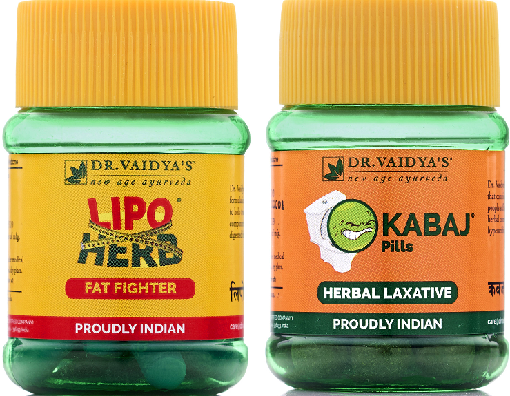 Dr Vaidya - Weight Reduction Pack (Lipoherb - 60 Caspules and Kabaj Pills - 60 Pills)