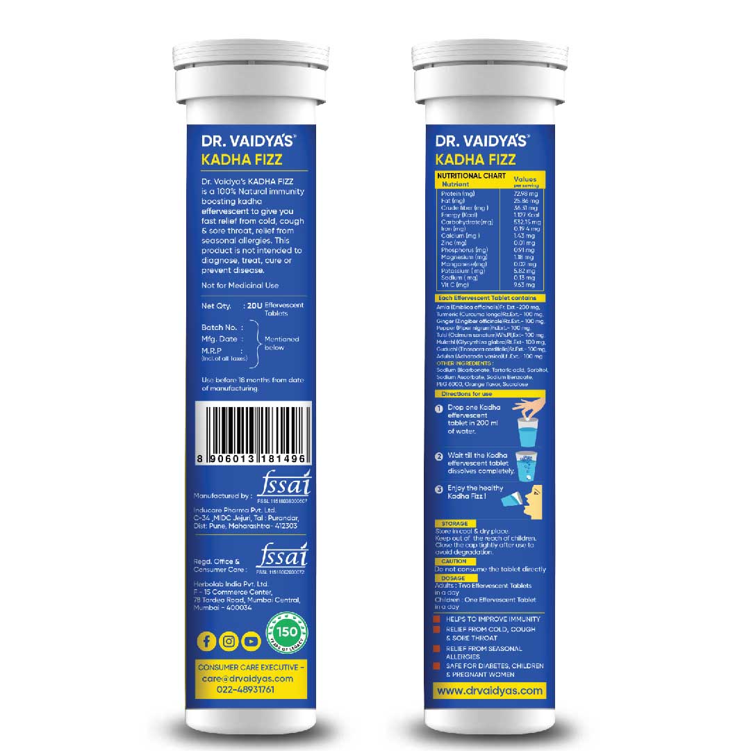 DR VAIDYA'S KADHA FIZZ -20 TABLETS