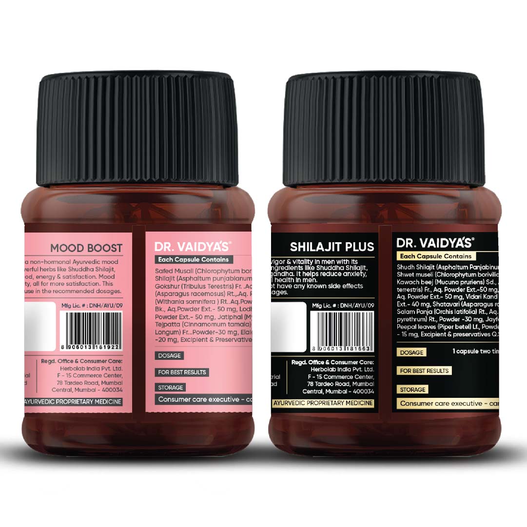 DR VAIDYA  Valentines Mood Pack with Shilajit Plus and Mood boost