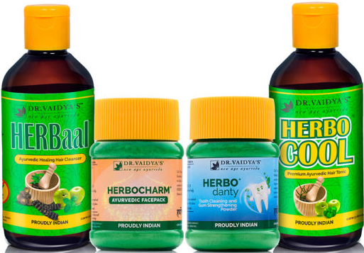 Dr Vaidya - Pre-wedding Beauty Kit (Herbocharm - 50 Gms, Herbodanty - 50 Gms, Herbocool - 200 ML and Herbaal - 200 ML)