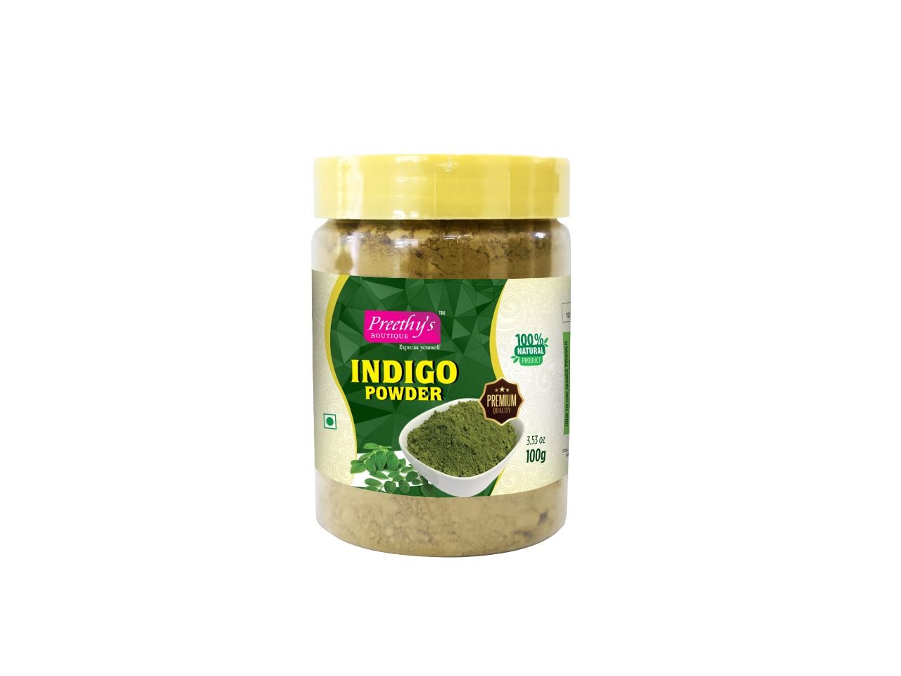 Preethy's Boutique Indigo Powder 100gm Bottle