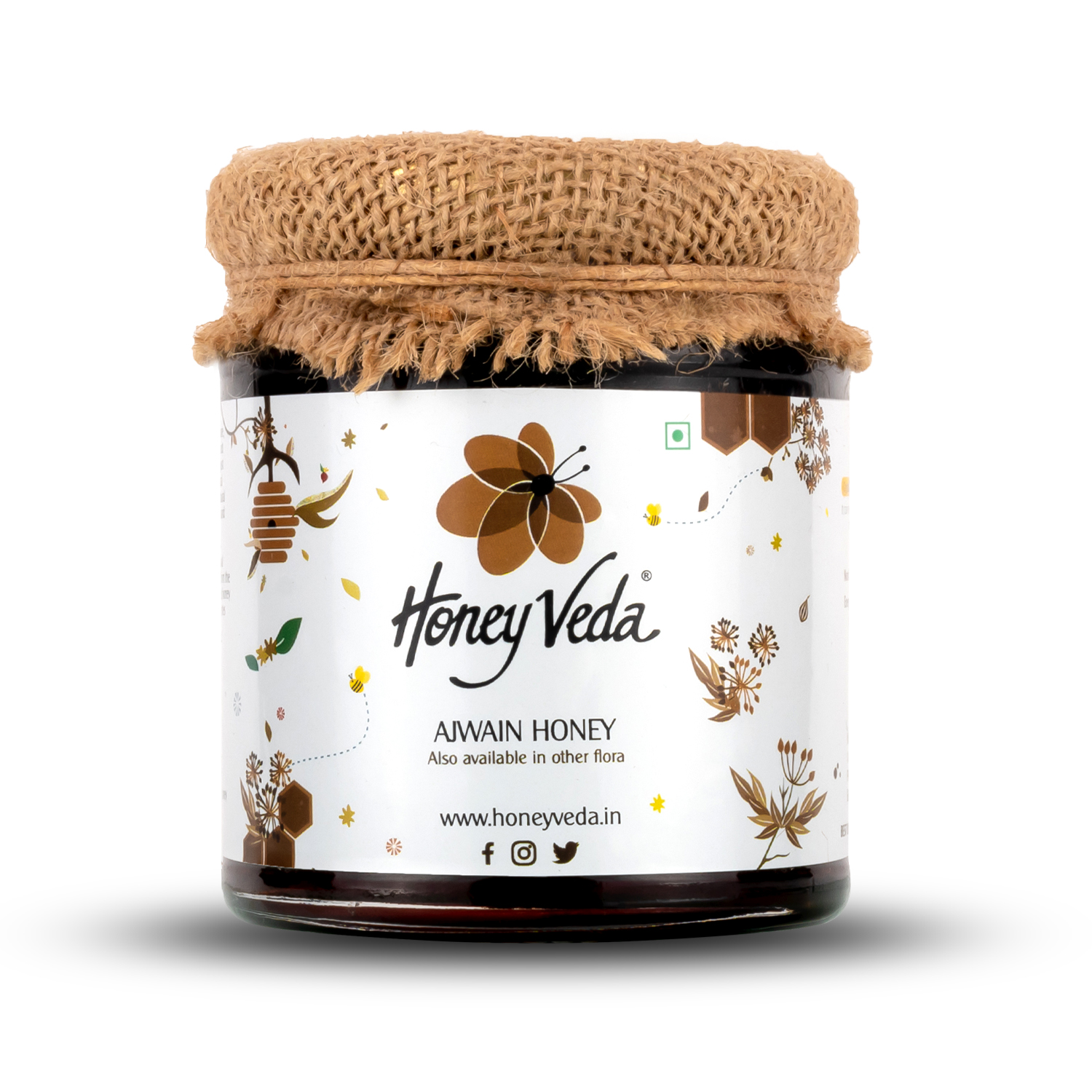 Buy HoneyVeda Natural Ajwain Raw Honey Unprocessed and Unpasteurized -  Mono Floral (250 Grams) at Best Price Online