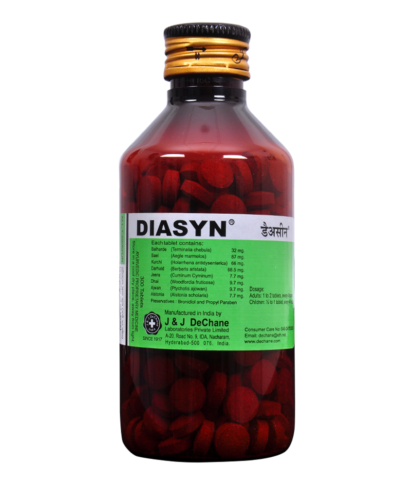 Buy J & J Dechane Diasyn Anti-Diarrhoeal Tablets at Best Price Online