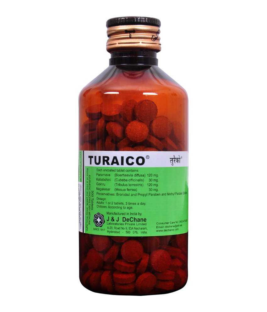 J & J Dechane Turaico Diuretic And Urinary Antiseptic Tablets