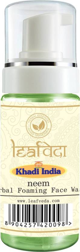 Buy Khadi Leafveda Neem Foaming Face Wash at Best Price Online