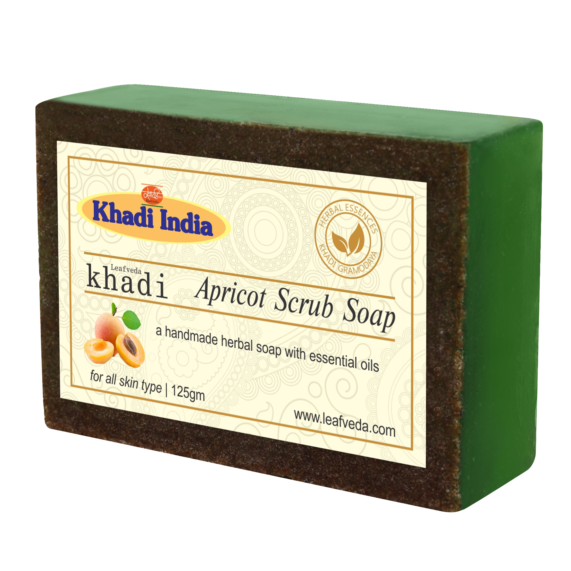 Khadi Leafveda Apricot Scrub Soap
