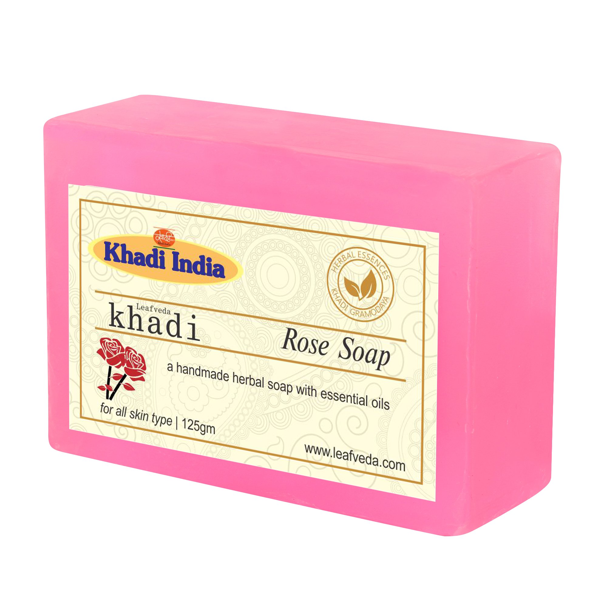 Khadi Leafveda Rose Soap