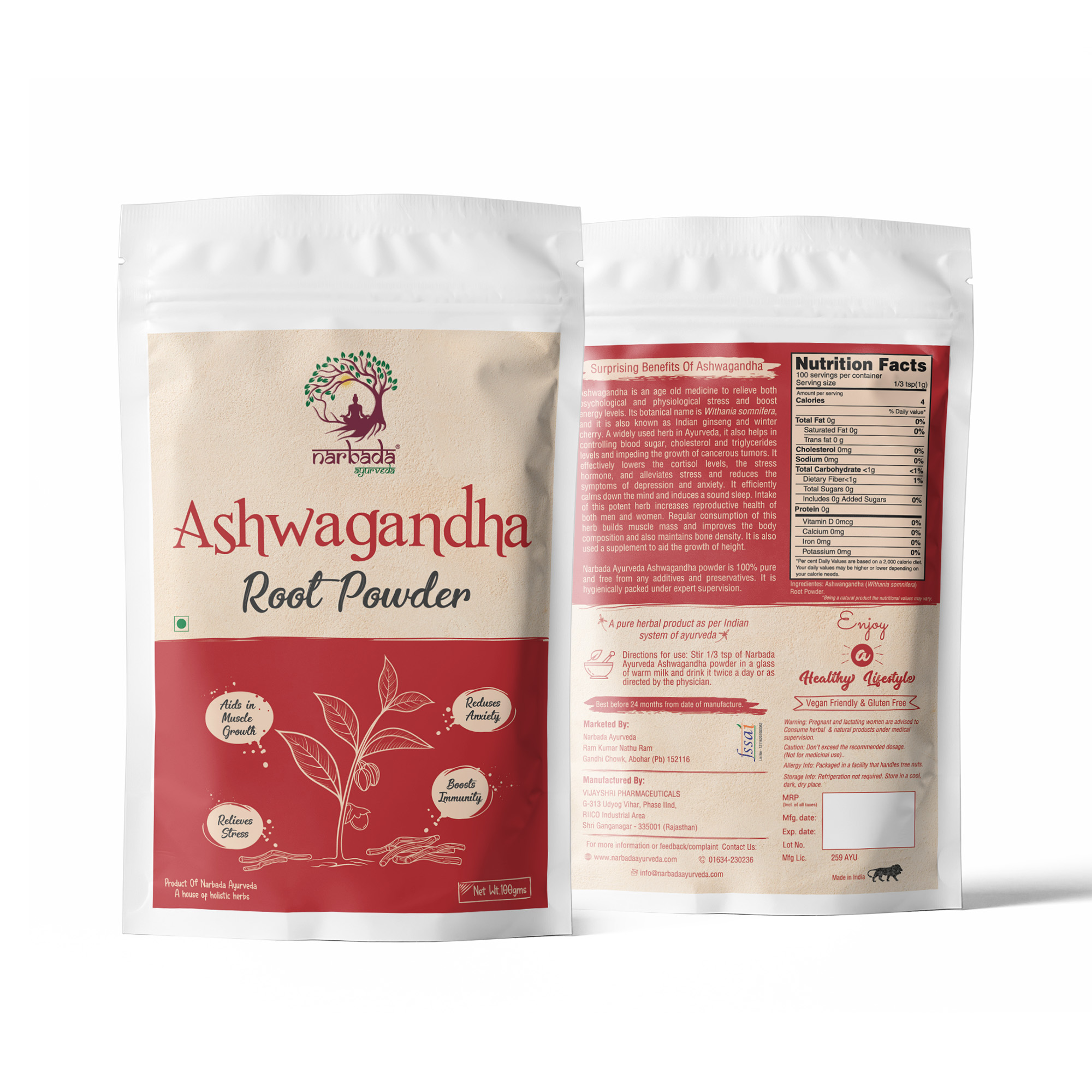 Buy Narbada Ayurveda Ashwagandha Powder at Best Price Online