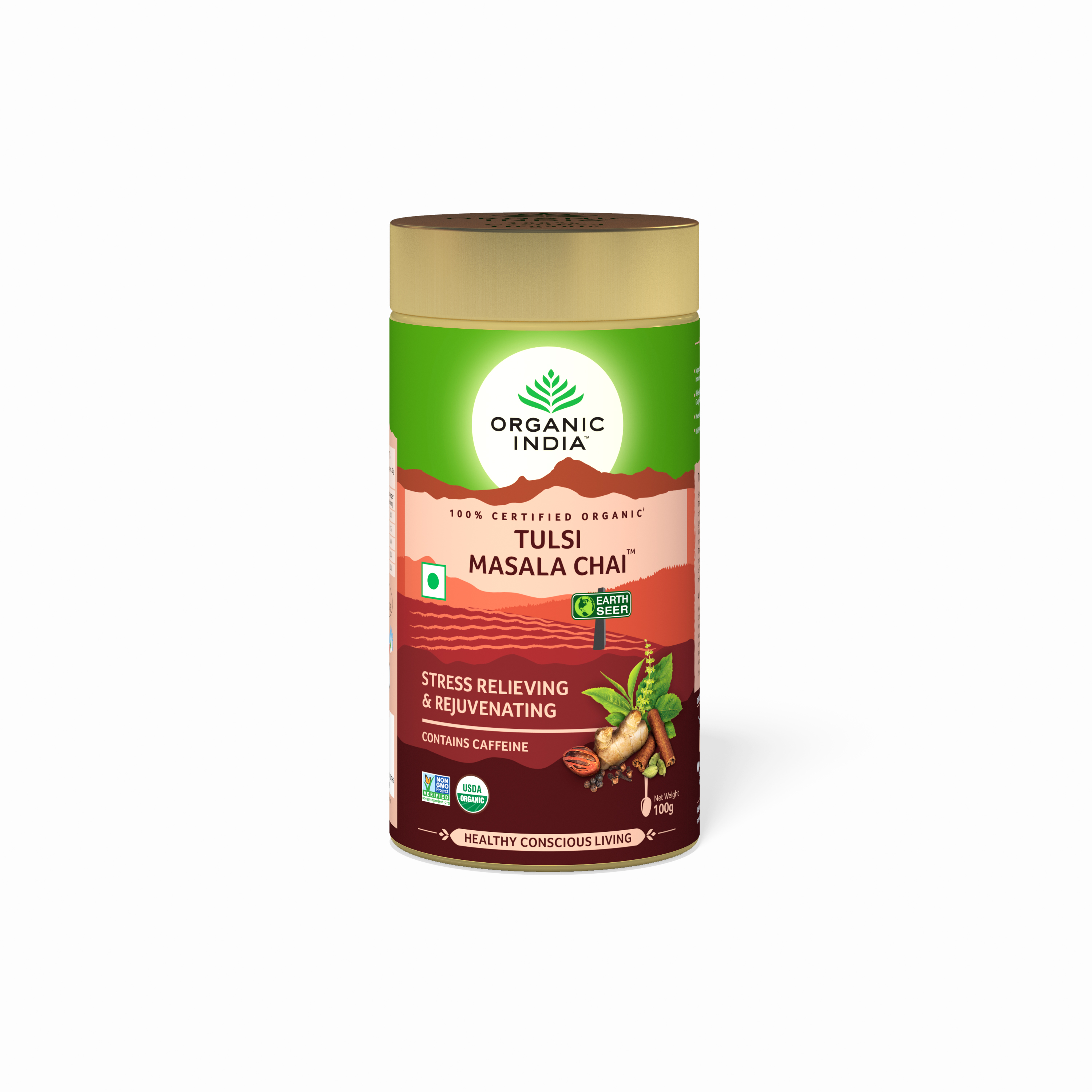 Organic India Tulsi Masala Chai Tin