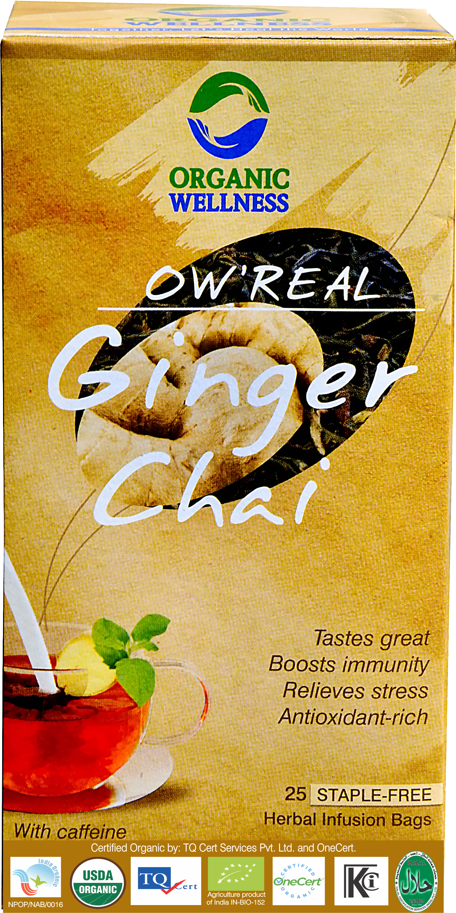 Organic Wellness Real Ginger Chai Tea