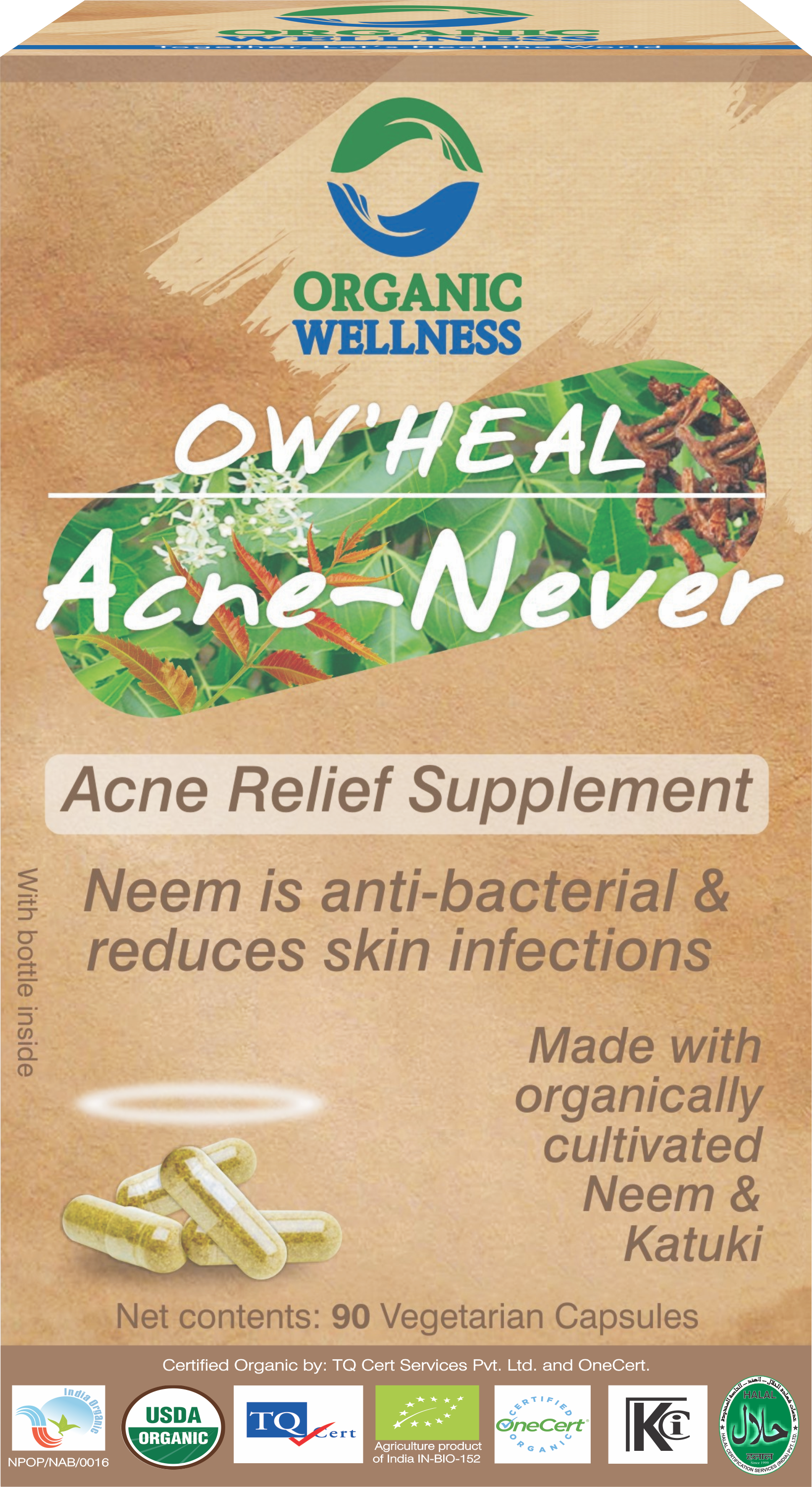 Buy Organic Wellness Heal Acne Never Capsule at Best Price Online