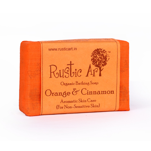 Buy Rustic Art Organic Orange & Cinnamon Soap at Best Price Online