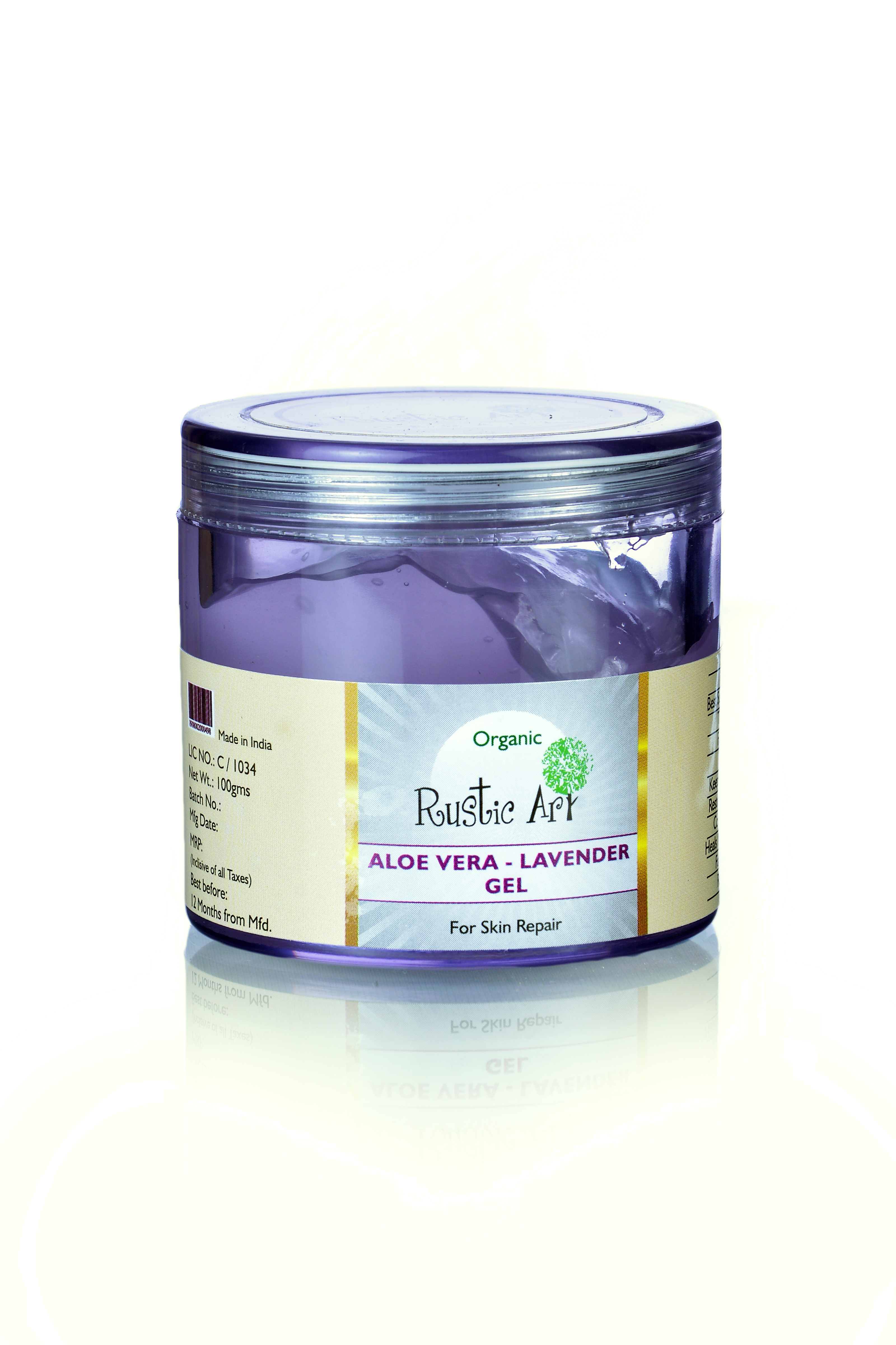 Rustic Art Organic Aloe Vera Gel Lavender Gel 