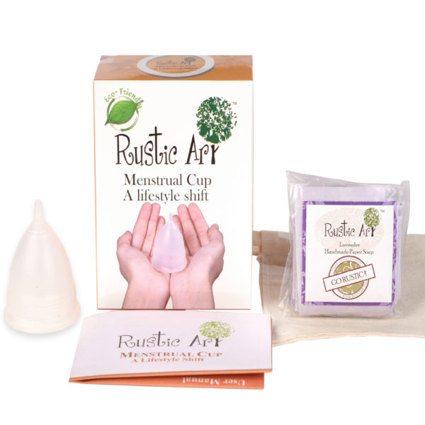 Buy Rustic Art Menstrual Cup with cloth pads- A Friend Forever (Size-Small) at Best Price Online