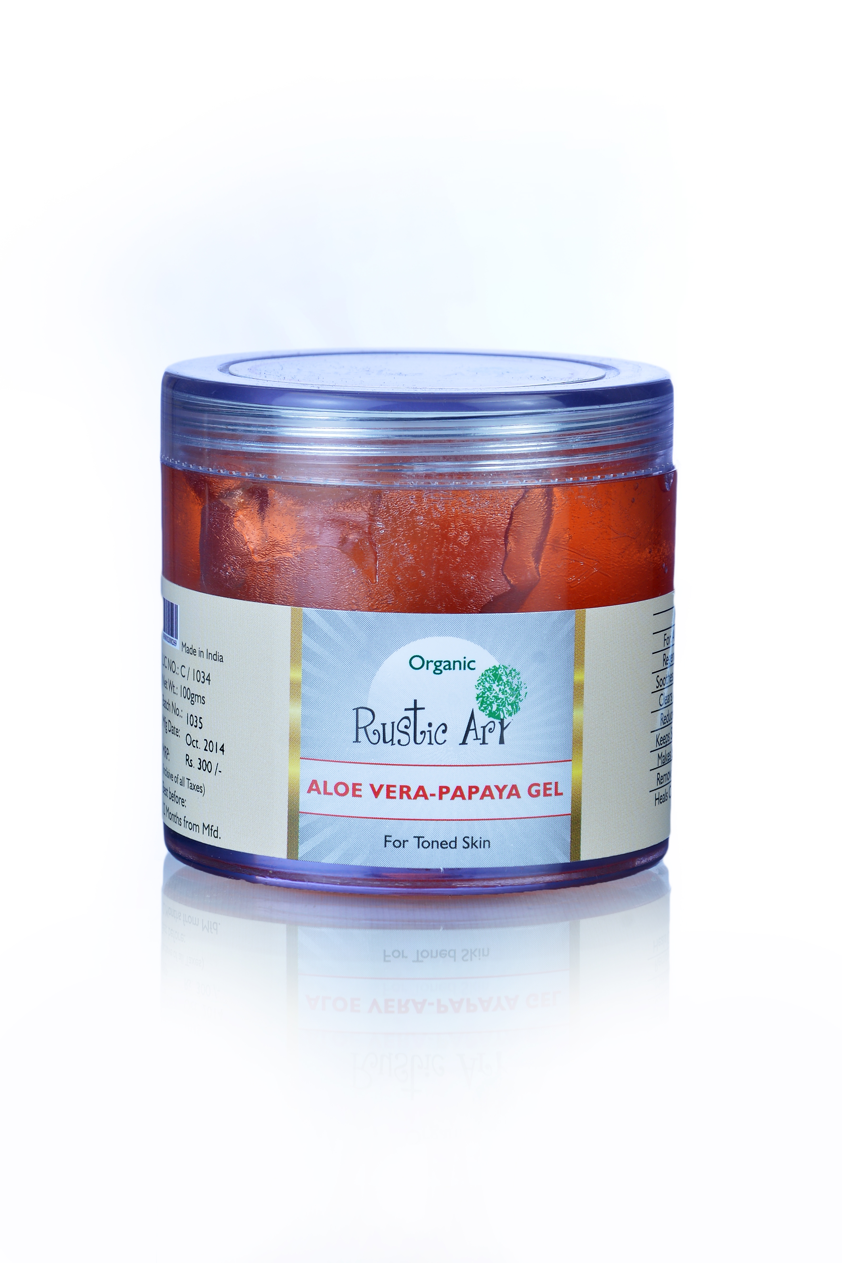 Buy Rustic Art Organic Aloe Vera Gel - Papaya Gel at Best Price Online