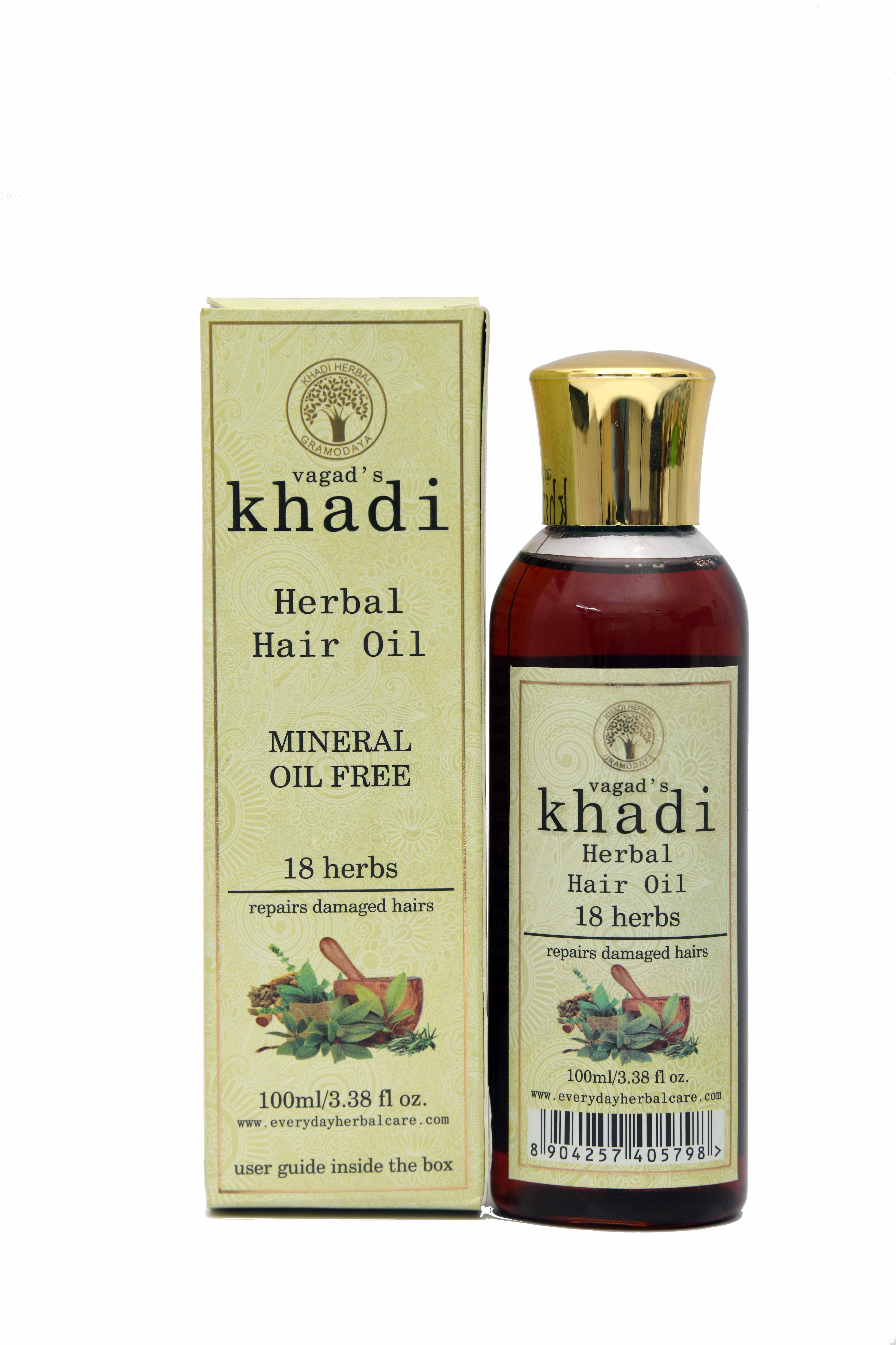 Vagad's Khadi 18 Herbs Mineral Free Hair Oil