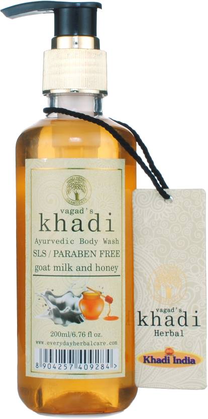 Buy Vagad's Khadi S.L.S And Paraben Free Goat Milk With Honey Body Wash at Best Price Online