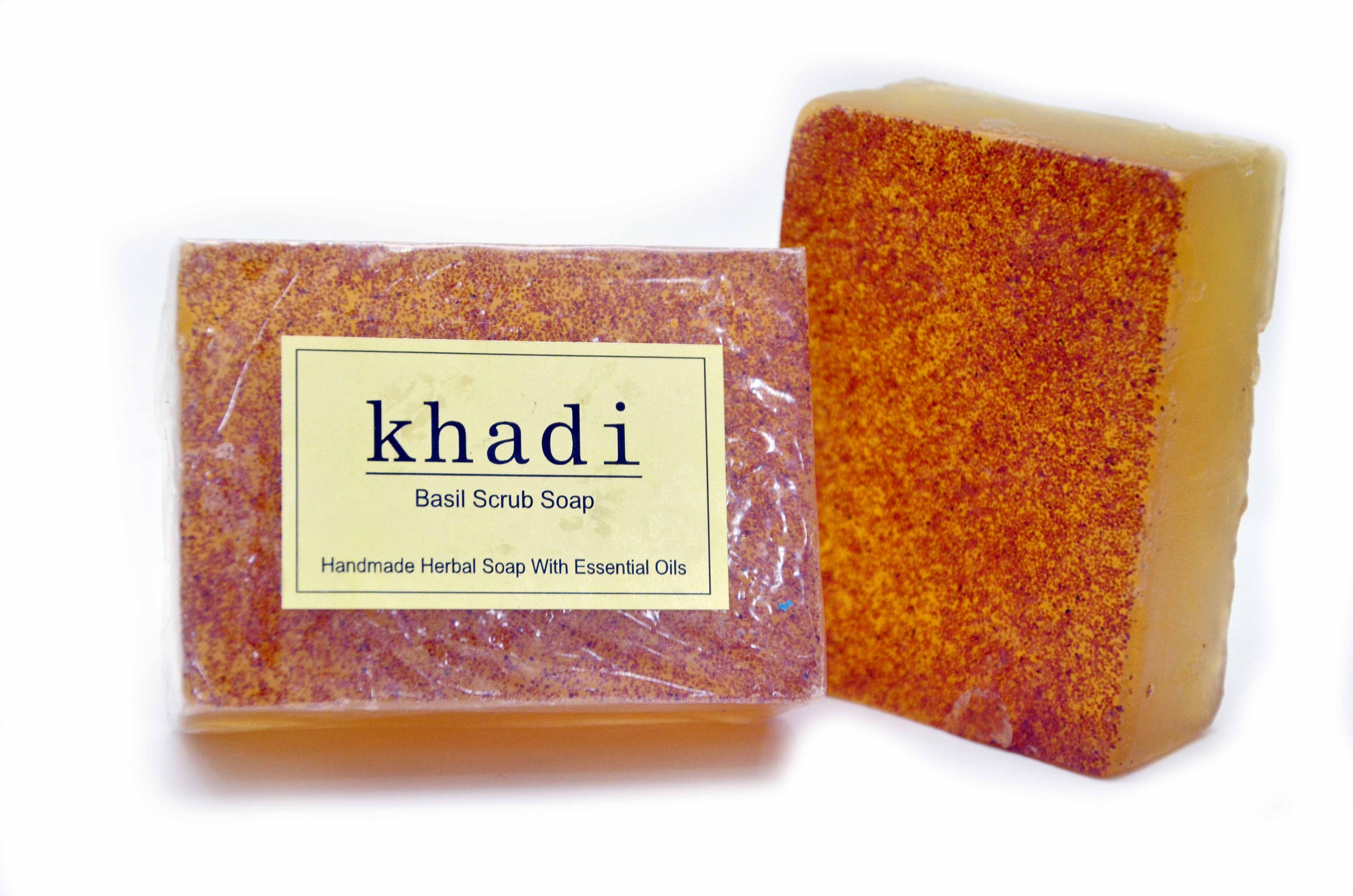 Vagad's Khadi Basil Scrub Soap
