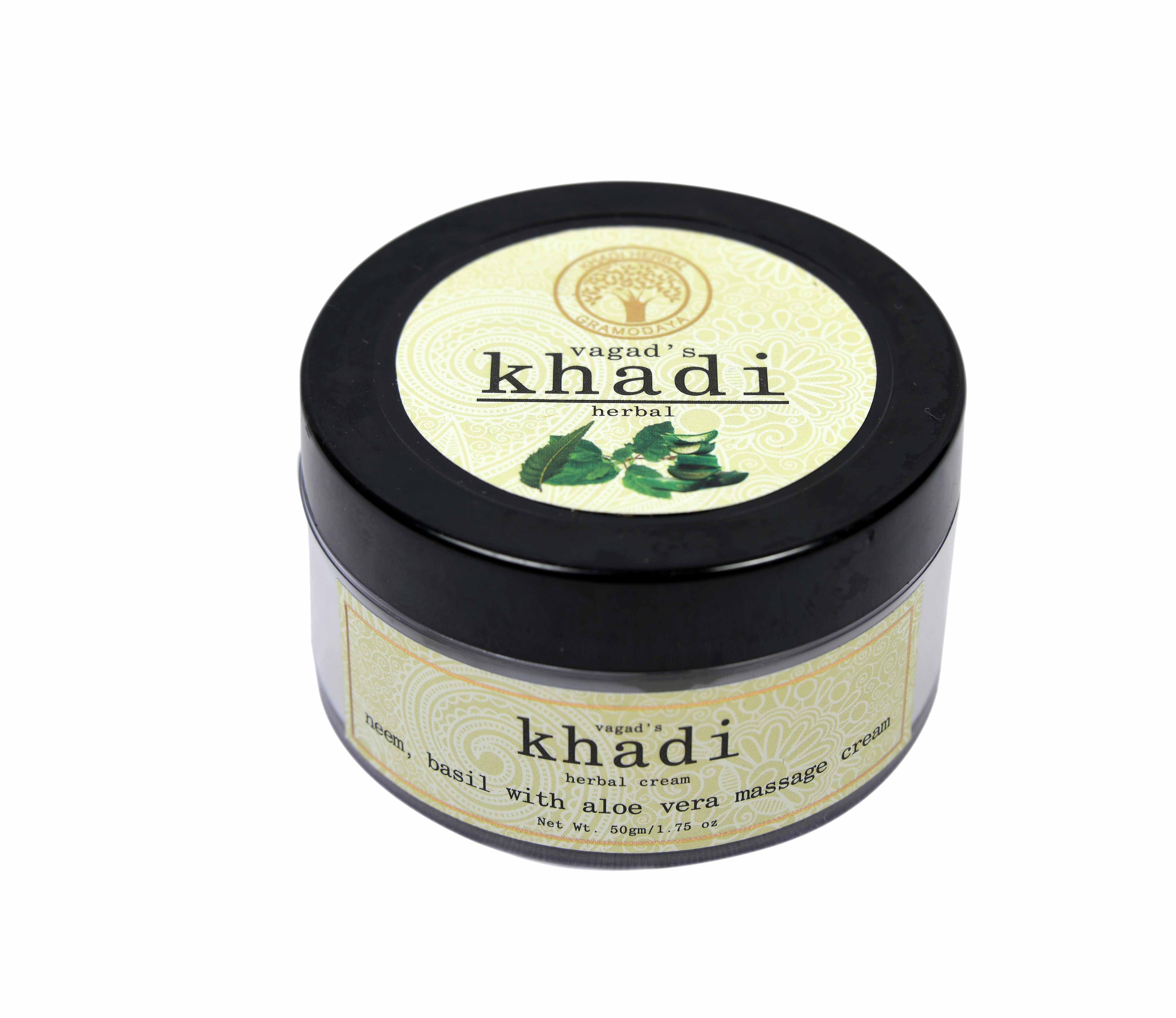 Buy Vagad's Khadi Neem Basil With Aloevera Massage Cream at Best Price Online