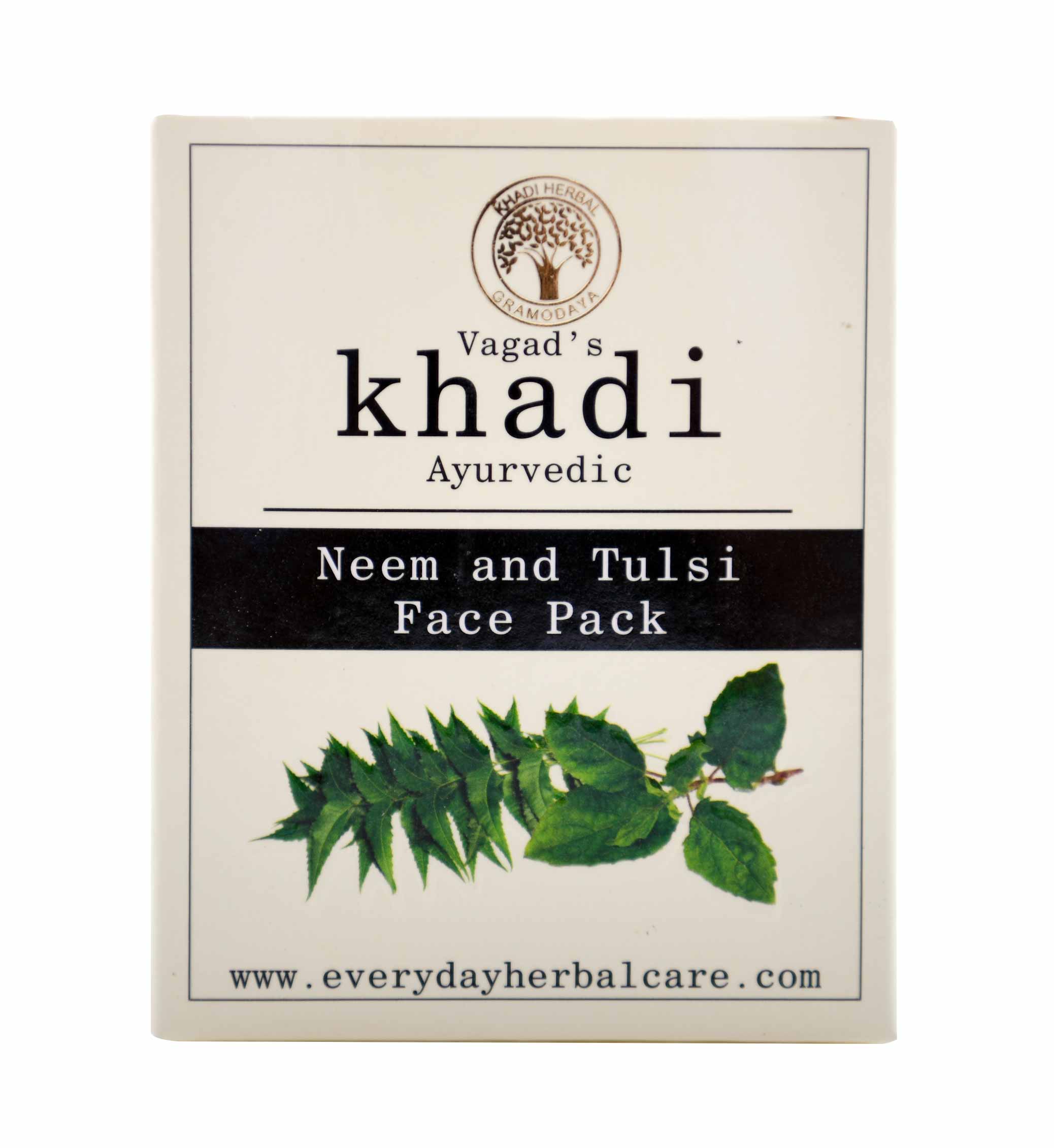 Vagad's Khadi Tulsi And Neem Face Pack Powder