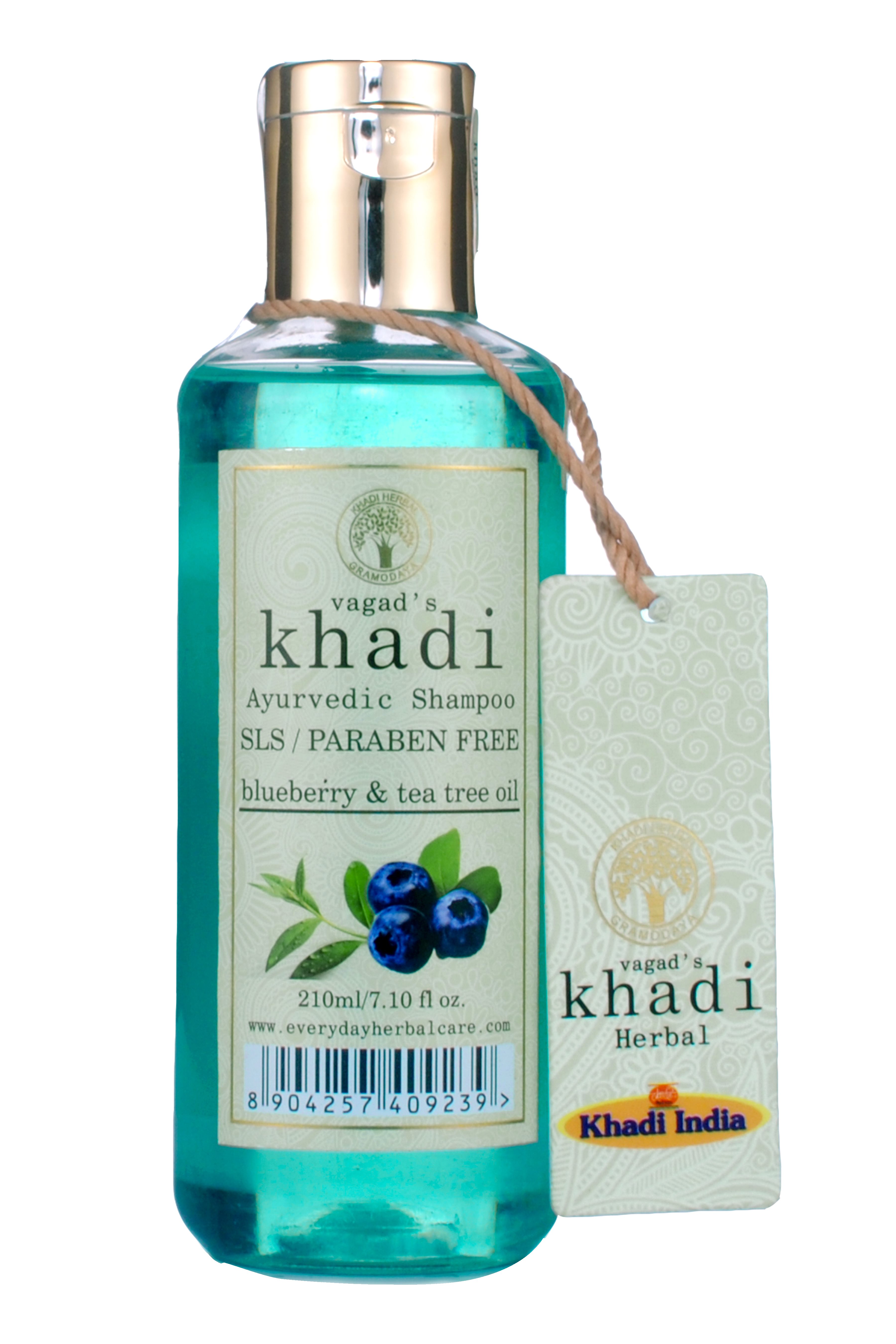 Vagad's Khadi S.L.S And Paraben Free Blueberry Extract And Tea Tree Extract Shampoo