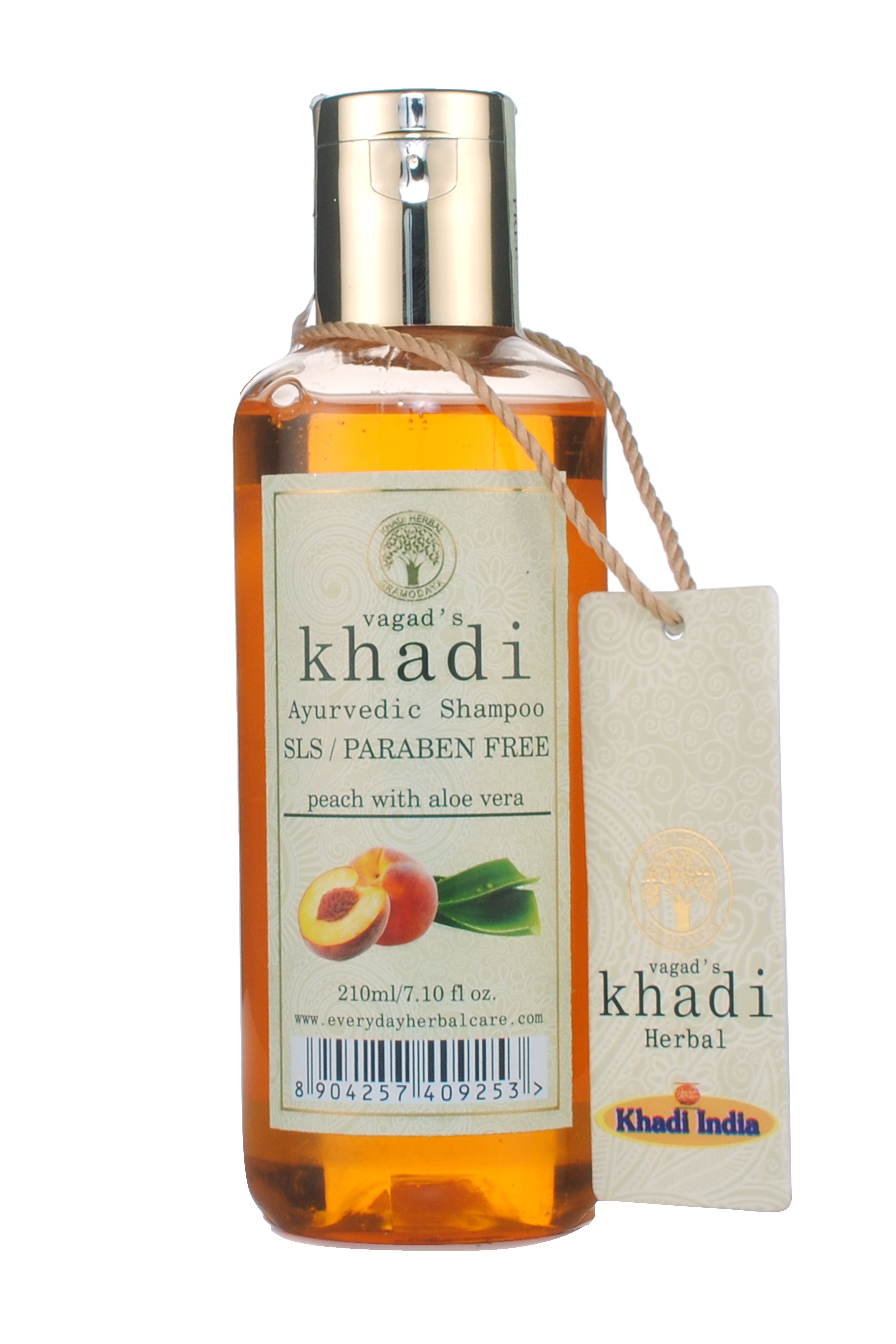 Vagad's Khadi S.L.S And Paraben Free Peach With Aloevera Shampoo