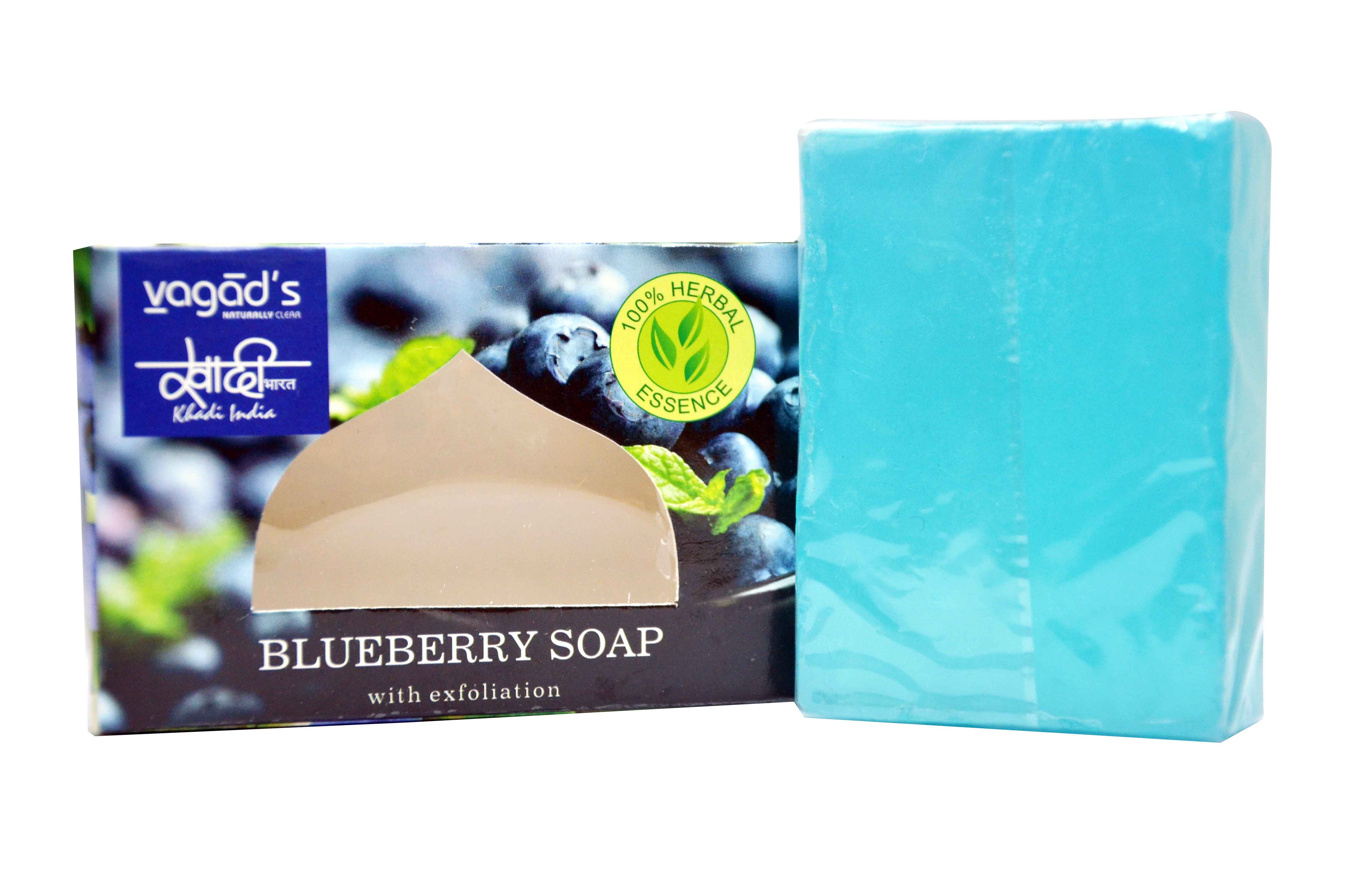 Vagad's Khadi Blueberry Soap With Exfoliation