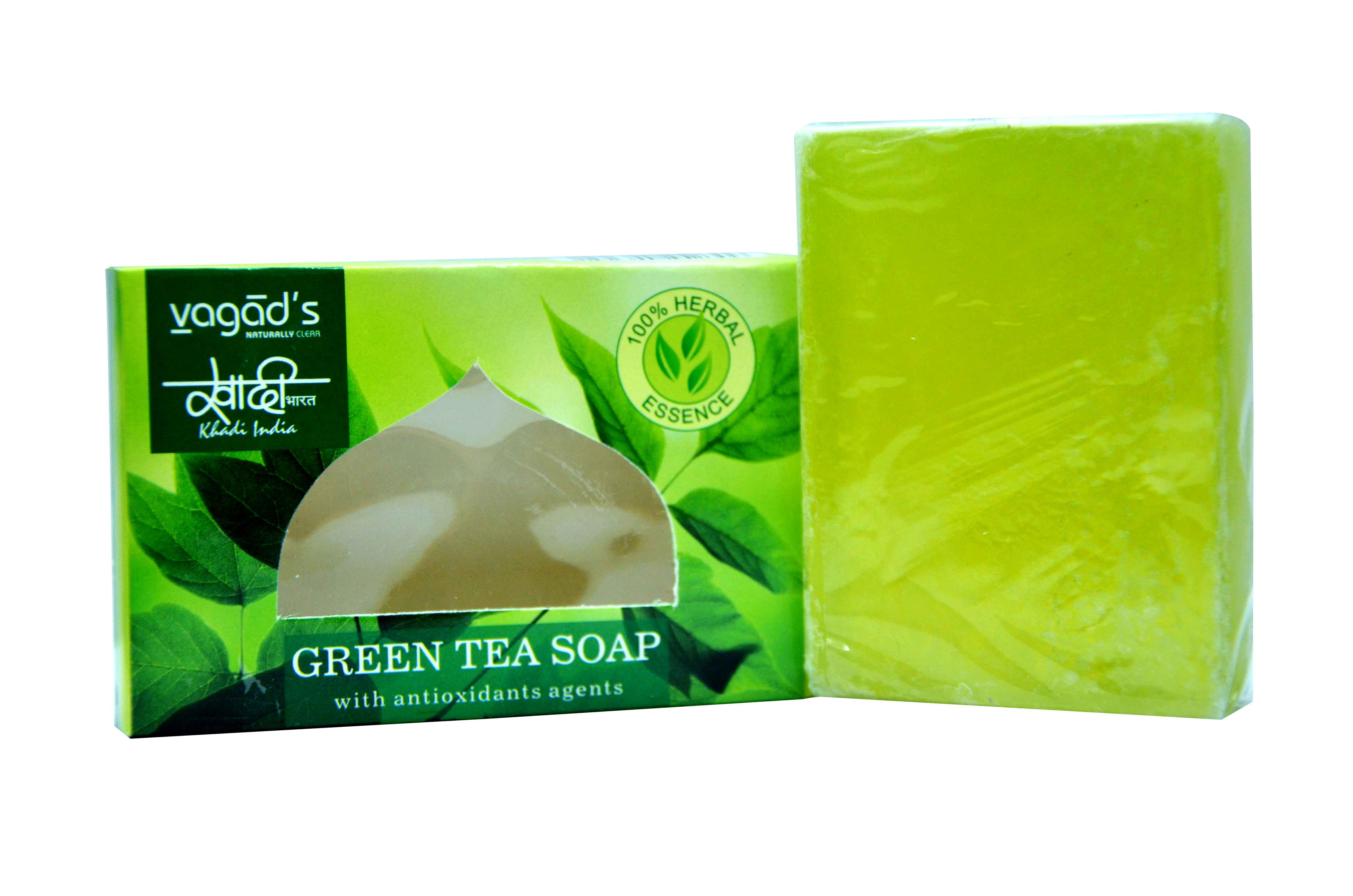 Vagad's Khadi Green Tea Soap With Antioxidant Property