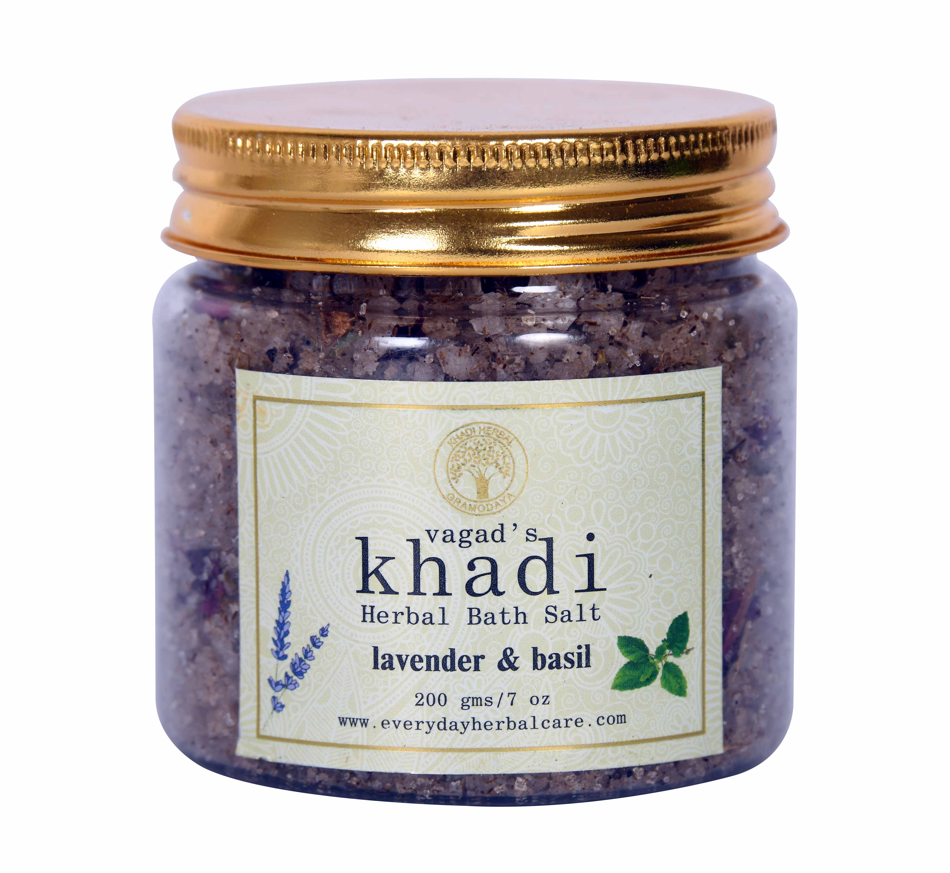 Buy Vagad's Khadi Lavender Basil Herbal Bath Salt at Best Price Online