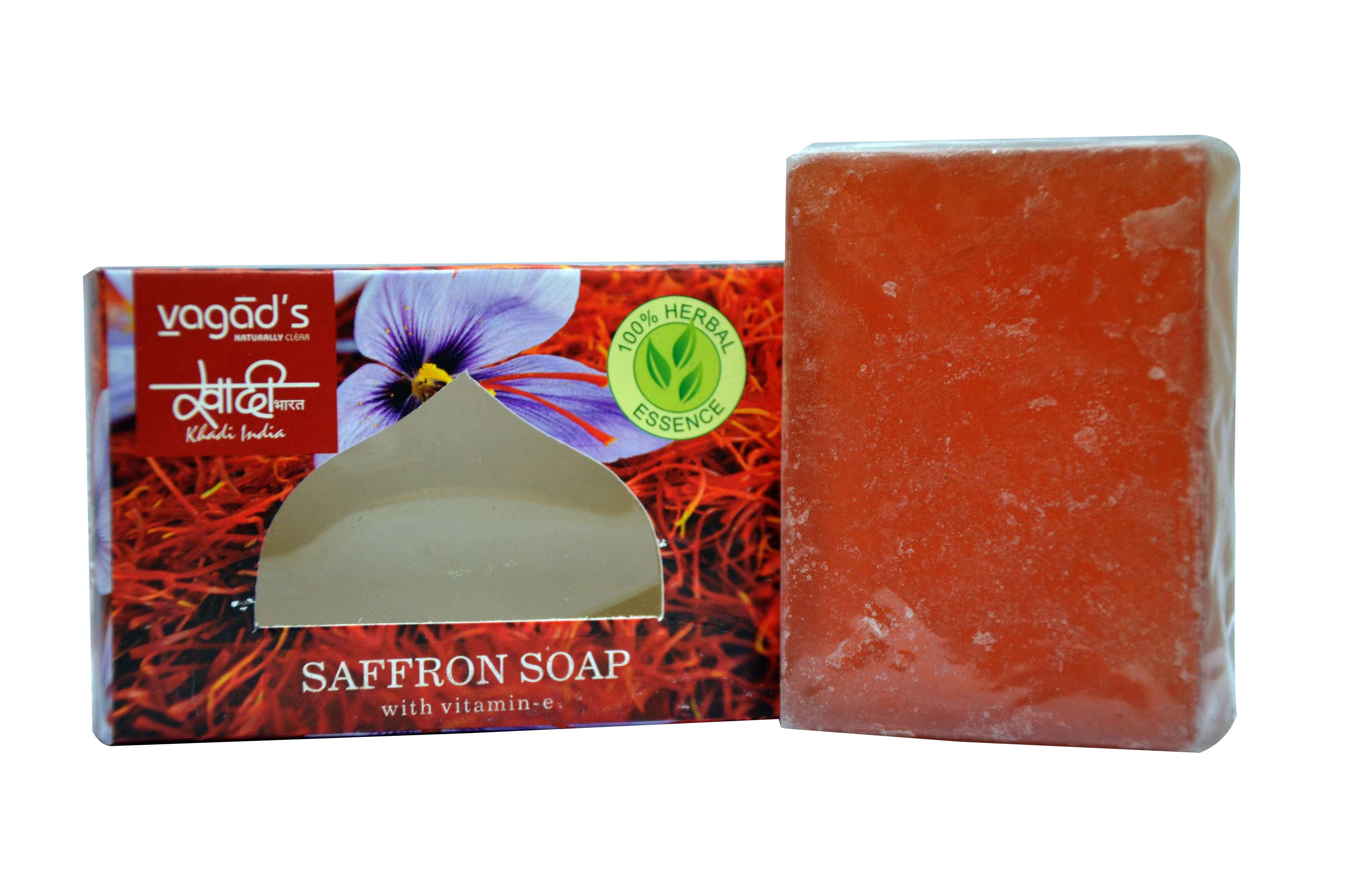 Vagad's Khadi Saffron Soap With Vitamin E