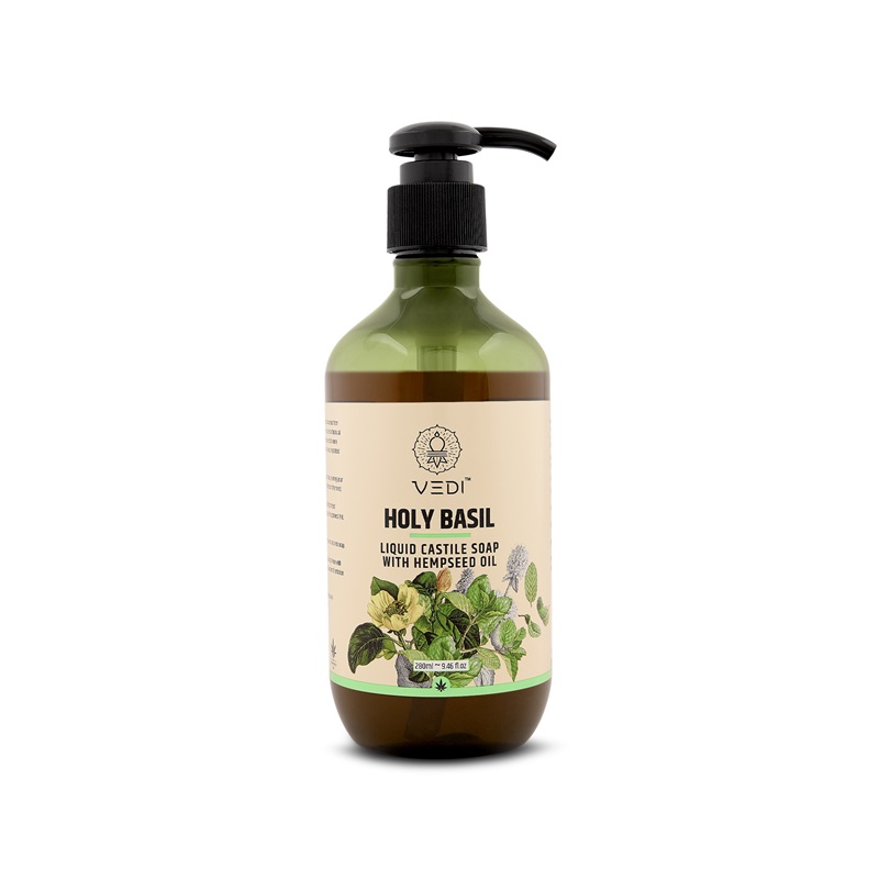 Vedi Herbal Holy Basil Liquid Castile Soap With Hempseed Oil