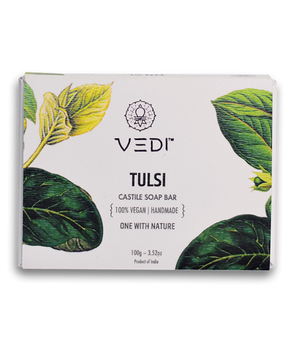 Vedi Herbal Tulsi Castile Soap Bar 